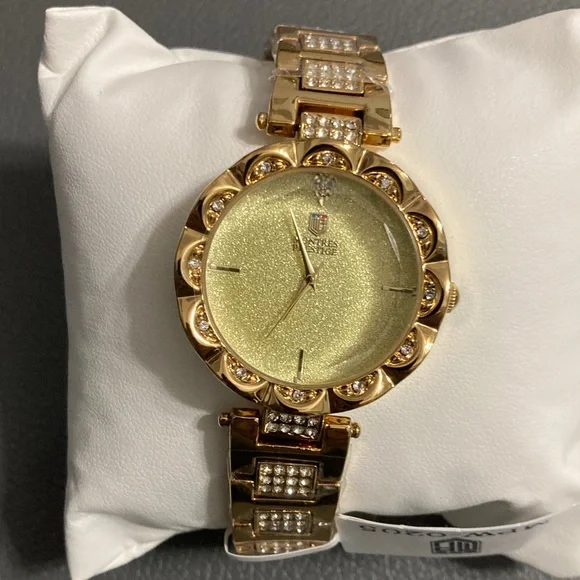 Montres Prestige X Invicta Gold toned with jeweled accents MPW 0205 33MM womens - Picture 1 of 5